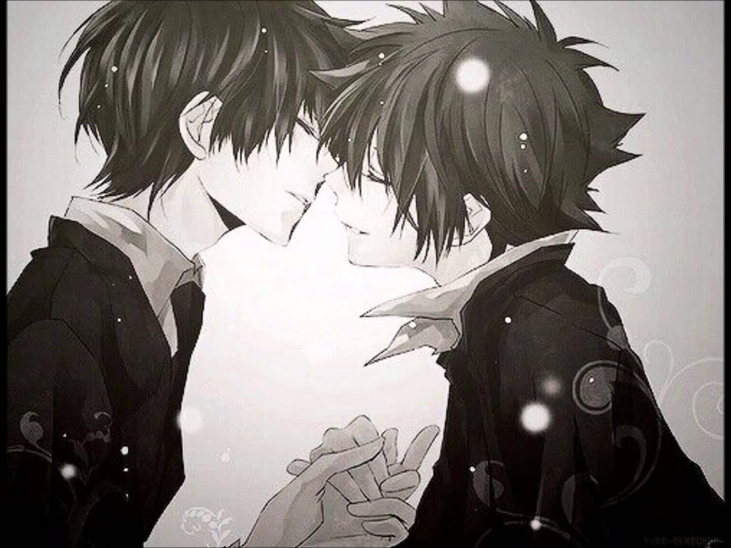 Поцелуй двух парней аниме